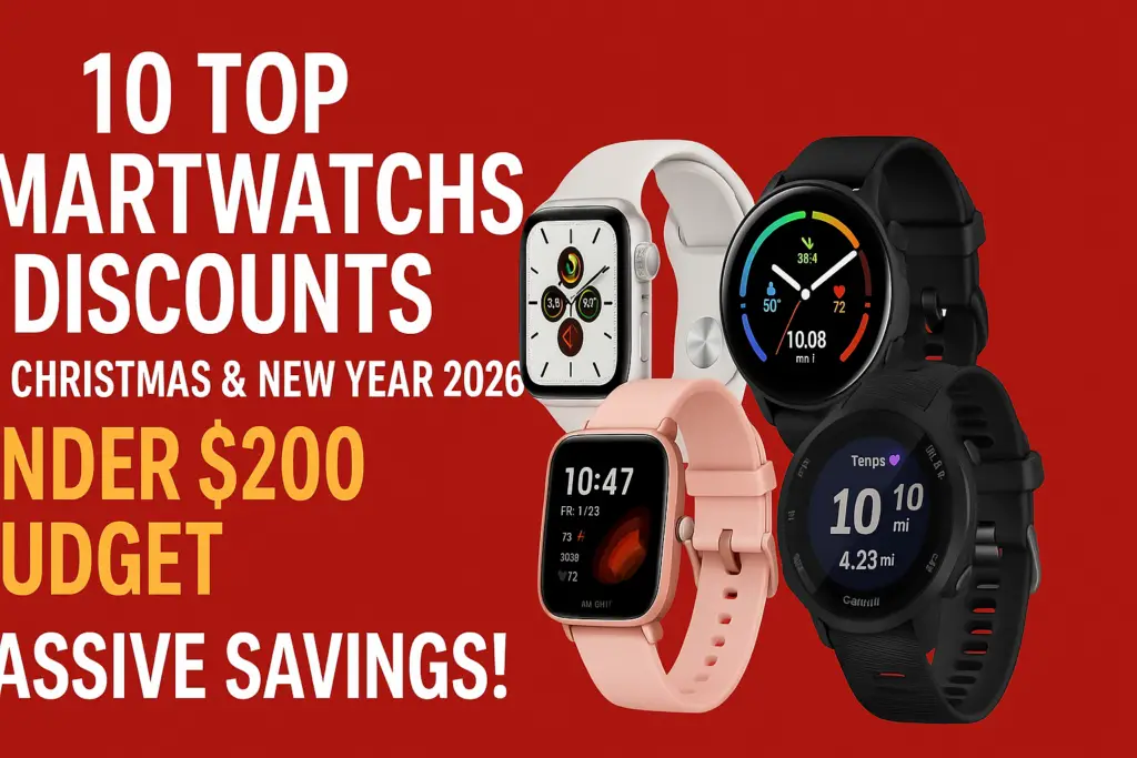 10 Top Smartwatch Discounts for Christmas & New Year 2026 Under $200 Budget